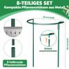 YAWAHOME Metal Plant Supports, 8-Pack, 25 x 40 cm, Half-Round Supports for Peonies, Hydrangeas, Roses, Perennials, and Potted Plants view 2