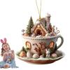 12 cm Flat Easter Egg Bunny House Decoration view 1