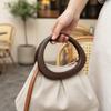 Ymxygz 4-Pack D-Shaped Wooden Handles for Handmade Bags view 4