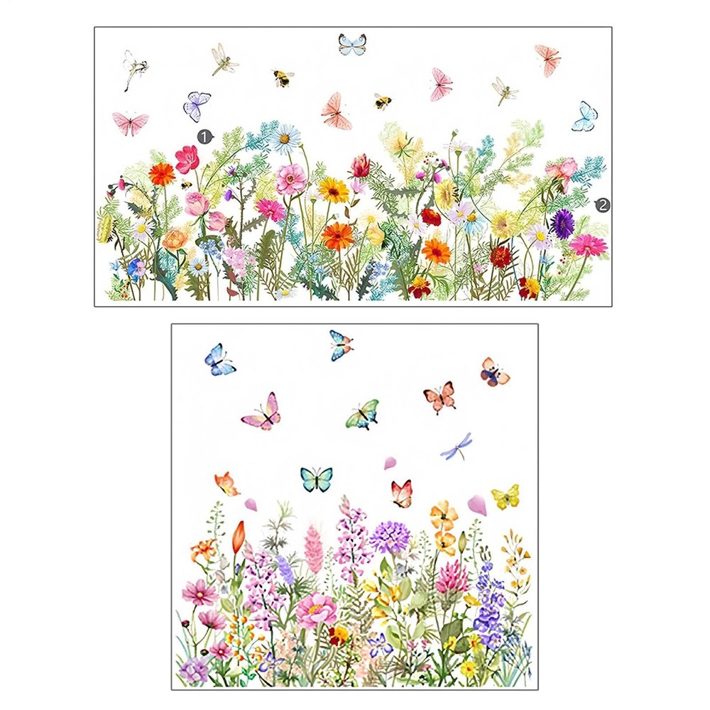 Removable Floral Window Stickers