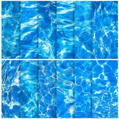GORGECRAFT 24 Sheets Scrapbook Paper with Water Texture