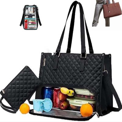 Convertible Tote Lunch Bag with Insulated Lunch Compartment