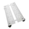 GLEAVI Mobile Computer Tower Stand, 50 x 25.5 x 6.5 cm, Carbon Steel, White, with Casters view 1