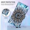 EuoDuo Flip Case for Huawei P20 Lite, PU Leather Wallet Case, Blue Mandala view 3