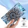 EuoDuo Flip Case for Huawei P20 Lite, PU Leather Wallet Case, Blue Mandala view 4