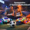 YESHIN Remote-Controlled Soccer Car Toy, 2-Pack, 2.4 GHz RC Stunt Cars with LED Lights, 360° Rotation, Goals and Ball, Ages 6+ view 2