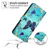 EuoDuo Flip Case for Honor X8A 4G, PU Leather Wallet Case with Card Slots, Green Butterfly Pattern view 2