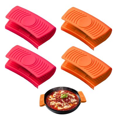2 Pairs Silicone Pot Handle Covers
