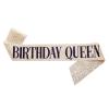 Cryfokt Happy Birthday Sash and Crown Set, Lightweight Tiara, Gold view 2