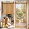 Bamboo Roller Shade Without Drilling view 4