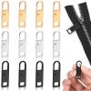 JAXICREY Zipper Pulls, 12 Pack Metal Replacement Zippers view 1