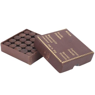 YUEYASHUX 50-Piece 11 mm Snooker/Pool Cue Tip Set, Red Leather, Chestnut Brown