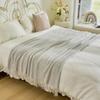 Gray Hotel Bed Runner with Tassels, 75 x 260 cm view 1