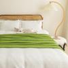 Gray Hotel Bed Runner with Tassels, 75 x 260 cm view 4