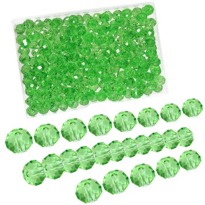 TOAOB 220 pcs 8mm Green Crystal Beads