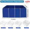 uofgcru Canvas Fish Pond, High-Frame Above-Ground Pool for Koi Breeding, Black - 110.9 m view 4