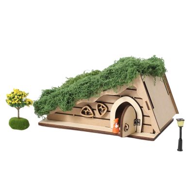 Wooden Craft House Kit with Triangular Pieces
