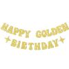 Ovanda Golden Happy Birthday Banner view 1