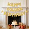 Ovanda Golden Happy Birthday Banner view 3