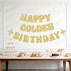 Ovanda Golden Happy Birthday Banner view 4