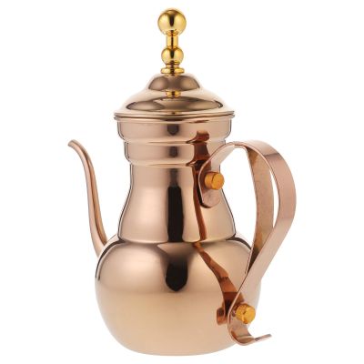 LIFKICH Stainless Steel Tea Kettle with Strainer, Gold-Colored, 700 ml
