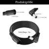 2-Pack 2 m 5.5 x 2.1 mm 12/24V DC Power Extension Cables, 90° Right-Angle Male to Female, 22AWG, Black view 3