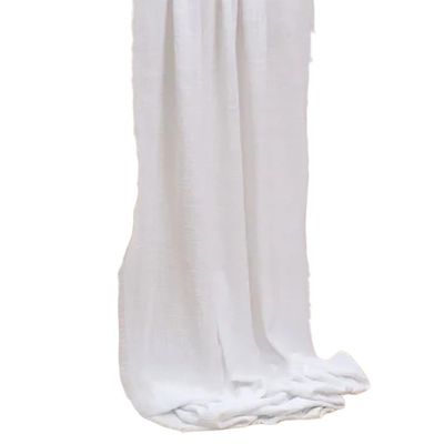 LKXHarleya Cotton Table Runner, 40 x 300 cm, White