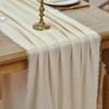 LKXHarleya Cotton Table Runner, 40 x 300 cm, White view 4