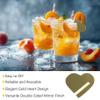 Ginwrek Drink Markers, Gold Heart Charms, Double-Sided, Reflective, Blank, Acrylic, 20 Pieces view 2
