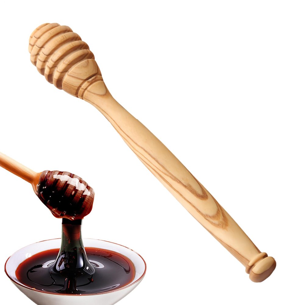 Olive Wood Honey Dipper & Spoon