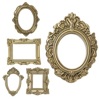 Mini Vintage Picture Frames - Set of 5