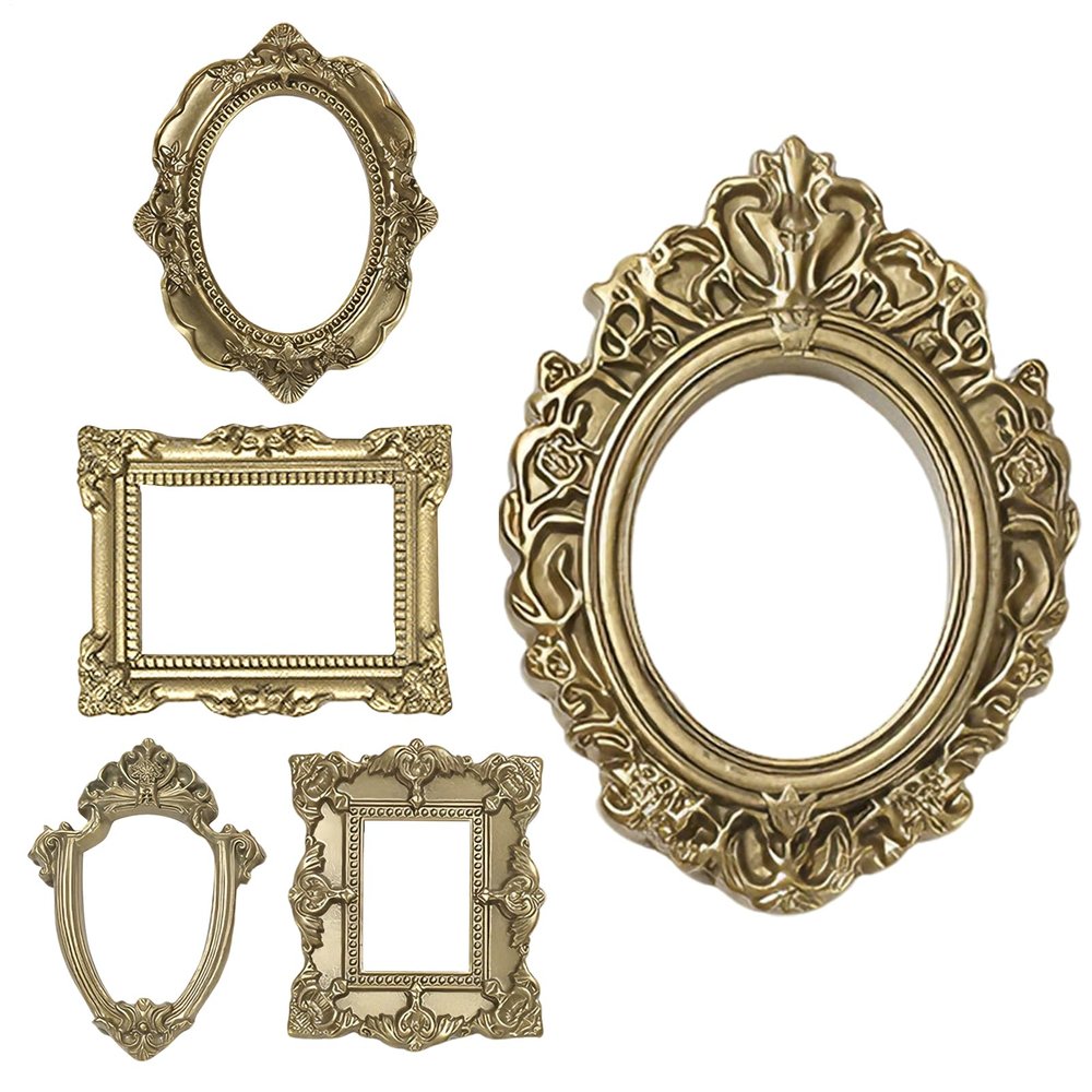 Mini Vintage Picture Frames - Set of 5