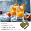 20 Gold Heart Drink Labels - Double-Sided Acrylic view 2