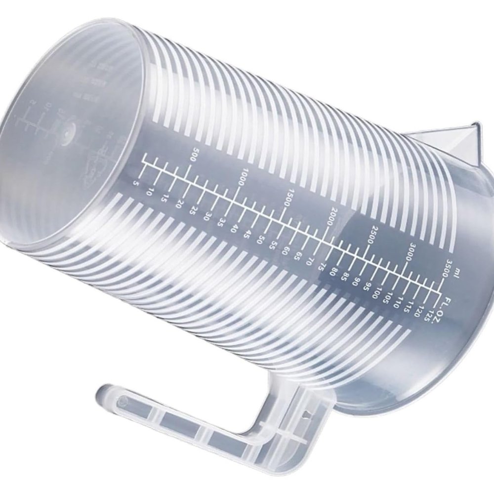 Transparent Measuring Cup with Lid, Large-Capacity Laboratory Beaker for Precise Liquid Measurement (3,500 mL with Lid)