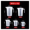 Transparent Measuring Cup with Lid, Large-Capacity Laboratory Beaker for Precise Liquid Measurement (3,500 mL with Lid) view 3