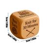 Wooden Decision Dice - 6 Sided Engraved Sewing Task Dice view 4