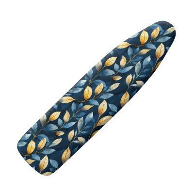 Yellow and Blue Leaves Ironing Board Cover, 110 x 30 cm