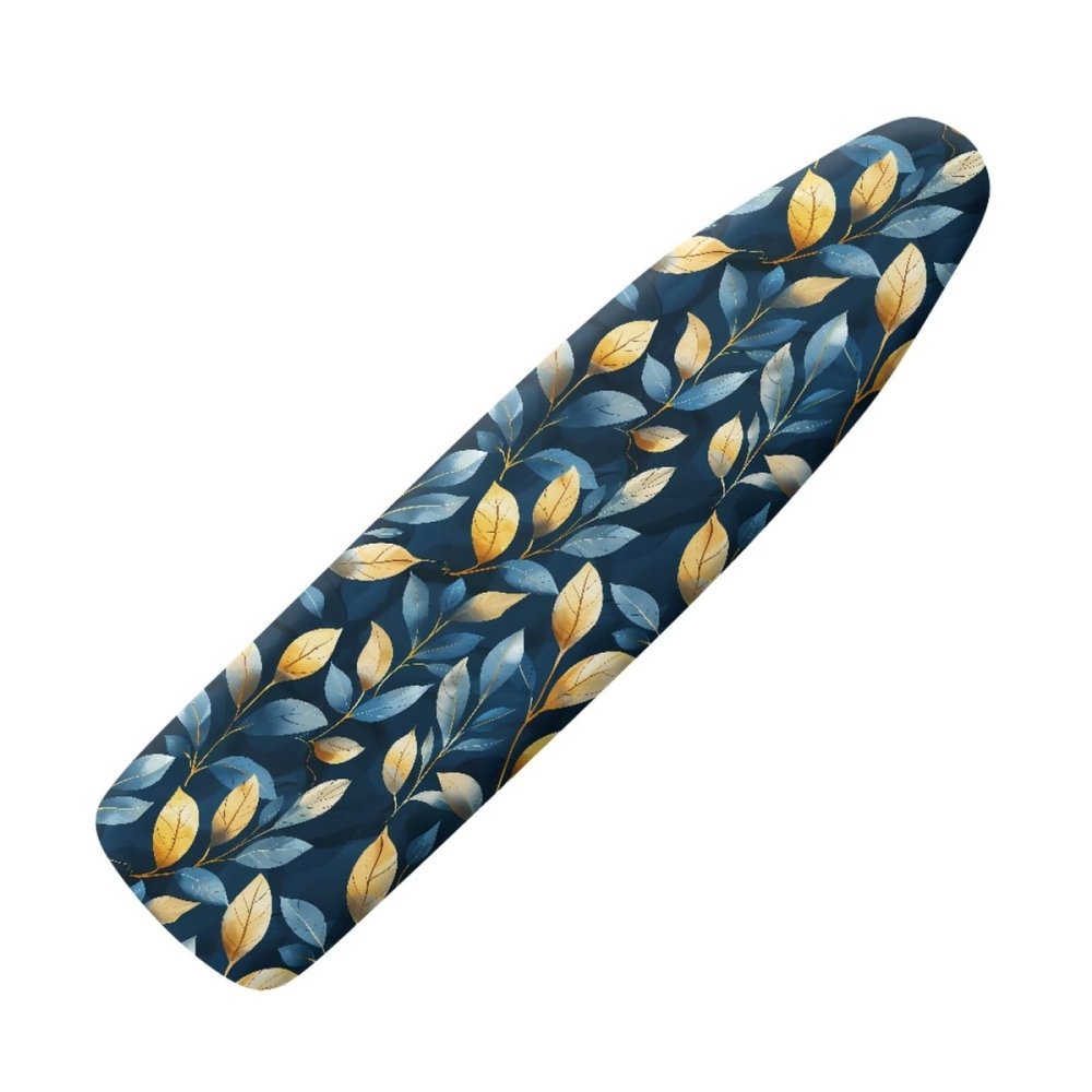 Yellow and Blue Leaves Ironing Board Cover, 110 x 30 cm