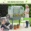 Ohuhu Metal Raised Garden Bed with Greenhouse, 120 x 54 x 150 cm view 3