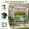 Ohuhu Metal Raised Garden Bed with Greenhouse, 120 x 54 x 150 cm view 4