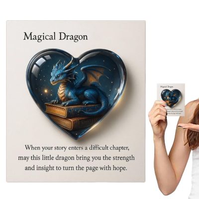 Pocket Heart Acrylic Dragon Decoration