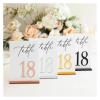 130 White Table Numbers for Weddings, Table Decor and Wedding Signage, Gold for Parties (Gold on Clear, Nos. 1–10) view 2
