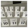 130 White Table Numbers for Weddings, Table Decor and Wedding Signage, Gold for Parties (Gold on Clear, Nos. 1–10) view 3