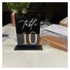 130 White Table Numbers for Weddings, Table Decor and Wedding Signage, Gold for Parties (Gold on Clear, Nos. 1–10) view 4