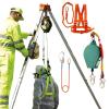 Heavy-Duty Tripod Rescue System for Confined Spaces, 1,200/1,800/1,179.3 kg Winch, 10 m Fall Protection and Lifting Equipment view 1