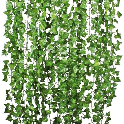 Green Vines, Artificial Vines - 7.2 ft Decorative Garland