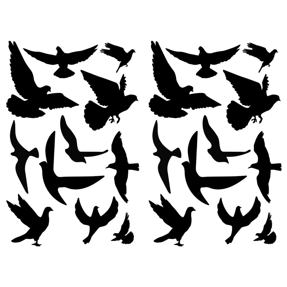 22-Piece Bird Protection Window Stickers