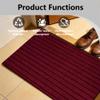 JIAFANG Outdoor Doormat 85 x 135 cm, Flat Dirt-Trapping Mat, Absorbent, Non-Slip, Durable, Red view 3