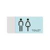 Metal Adhesive Sign for Bathroom and WC, Custom Notice Sign, 12 x 26 cm view 1