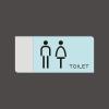 Metal Adhesive Sign for Bathroom and WC, Custom Notice Sign, 12 x 26 cm view 4